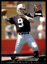 1993 Ultra #218 Billy Joe Hobert Los Angeles Raiders Rookie Football Card. rookie card picture