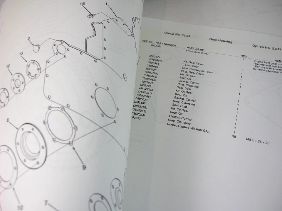 Champion 740 Thru 780A Motor Grader Tractor Cummins M11 Engine Parts Manual Book - Image 3 of 4