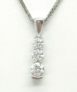 14k-White-Gold-1-2ctw-Three-Stone-Diamond-Drop-Pendant-16-034-Necklace-D98