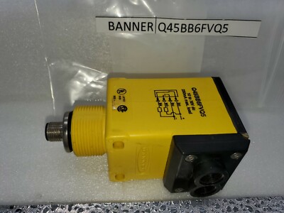 BANNER ENGINEERING Q45BB6FVQ5 43546 10 to 30V dc, 250mA Max. Load,Fiber Optic Ph