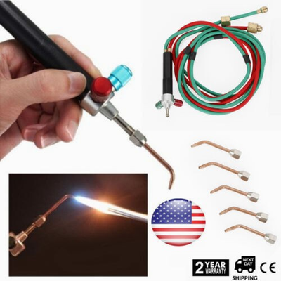 #ad Jewelry Jewelers Micro Mini Gas Little Torch Welding Gun Soldering w 5 Tips Set $23.67