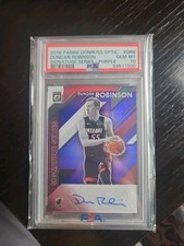 DUNCAN ROBINSON PANINI DONRUSS OPTIC PURPLE SIGNATURE SERIES PSA GEM MINT 10
