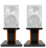 Rockville 8” Wood Studio Monitor Speaker Stands For Neumann KH 120 Monitors