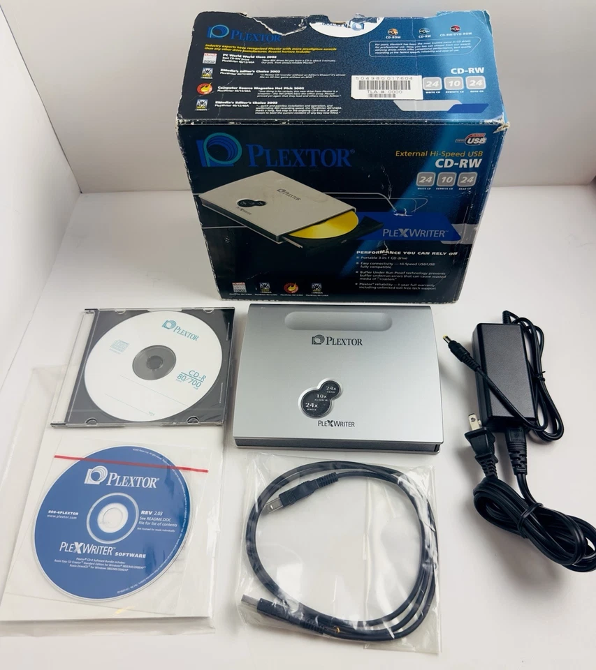 Plextor Slip Portable PLEX Writer—24 Write Cd—10Rewrite Cd— 24 Read Cd - Image 2 of 4