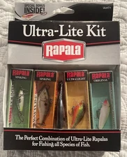 Rapala Ultra Lite Kit 4 Baits Plus Shad Rap Key Ring New