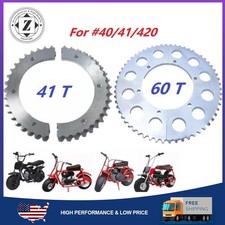 41/42/60 T Split Sprocket For 40/41/420 Chain Axle Hub Go Kart Racing Mini Bike