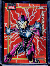2026 Topps Chrome Marvel #58 - Ironheart 09/25 Storms Orange Lightning Refractor