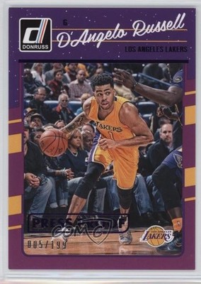 2016-17 Panini Donruss Press Proof Purple 5/199 D'Angelo Russell #64 fm0