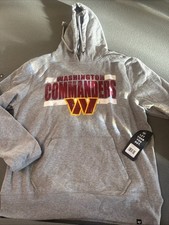  NEW NFL Washington Commanders Hoodie Sweatshirt Men  s Large Grey