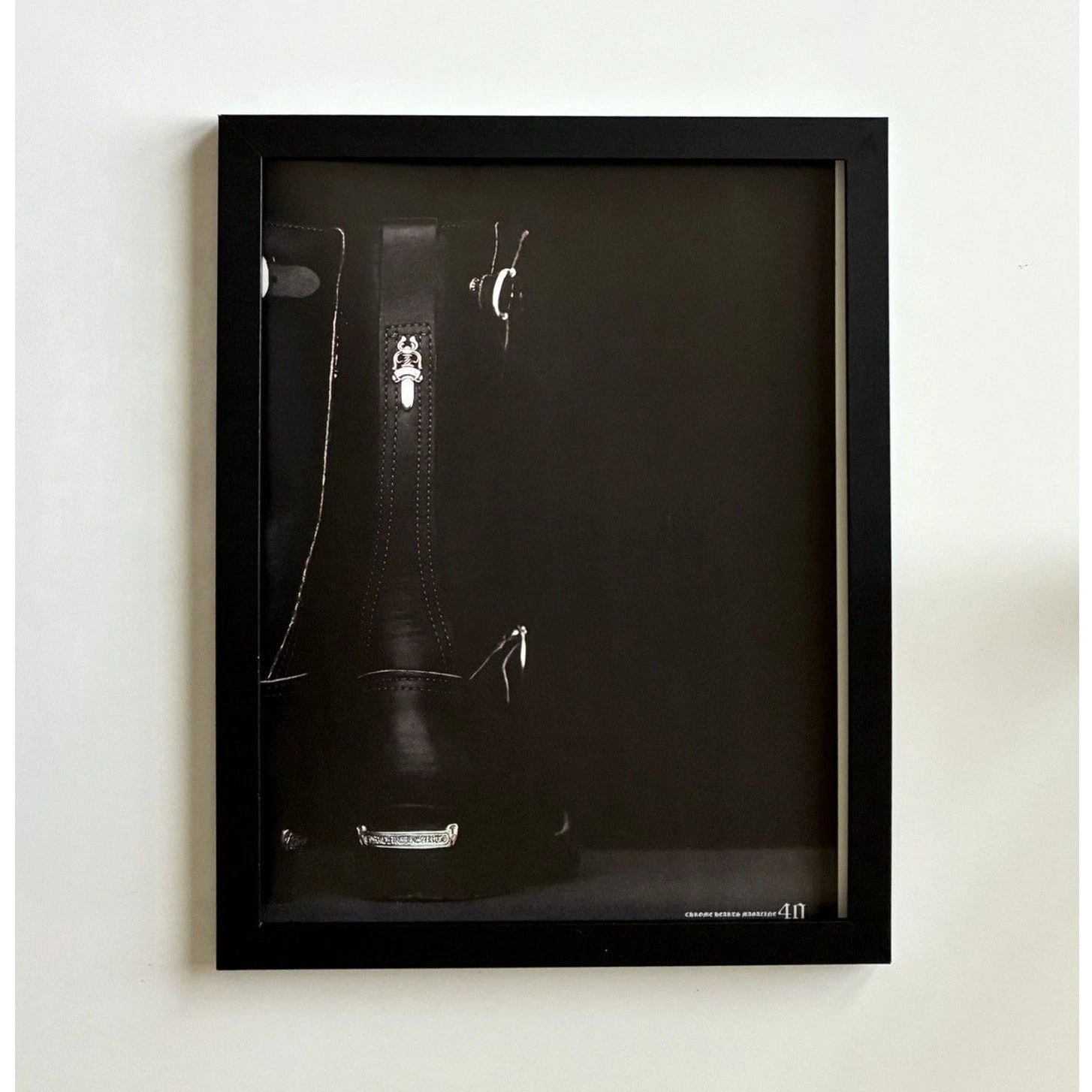 Chrome Hearts black boot Framed poster 9x11