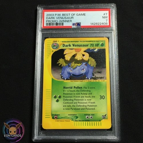 Dark Venusaur BEST WINNER #7 (PSA 7 NM) Best of Game Pokemon Cards