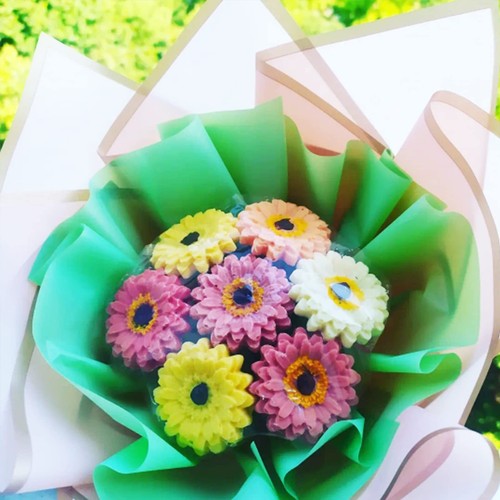 6 PCS 3D Flower Silicone Molds for Cake Baking, Chocolate, Soap Crafts & Decor - Foto 7 di 7