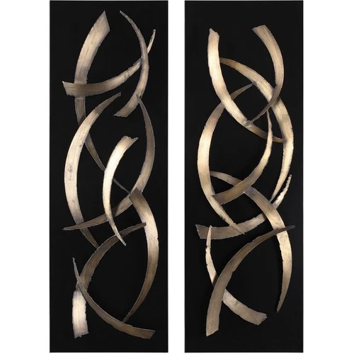 Uttermost 04139 Brushstrokes 47 X 16 inch Metal Wall Art, Set of 2 - Picture 1 of 5
