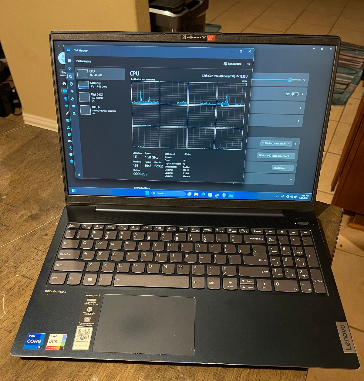 LENOVOIDEAPAD515IAL7COREI7-1280P12GBRAM256GBNVME15INCHTOUCHWIN11