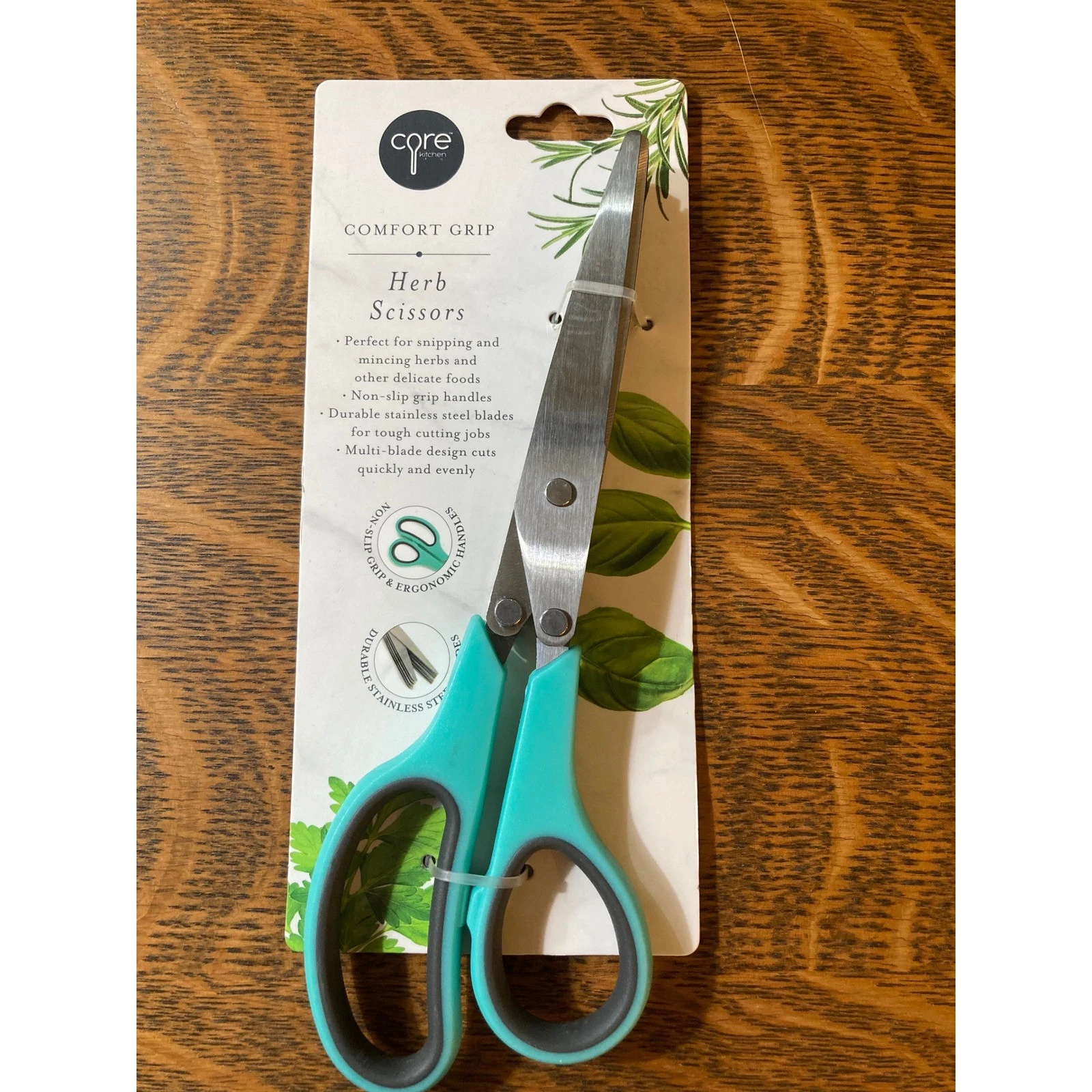 Core Kitchen Comfort Grip Herb Scissors Sea Mist Teal 5-Blade Stainless Steel
Opens in a new window