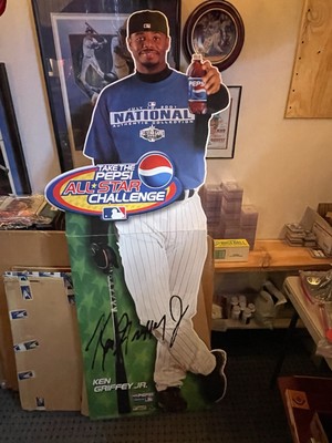 Griffey Jr 2001 Cardboard Pepsi Standup Display Approximately 76  X 36 