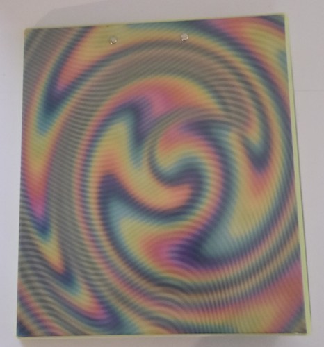 Mead Trapper Keeper School Binder 1" Rings 12 x 11.25" Rainbow Psychedelic Retro - Picture 4 of 7