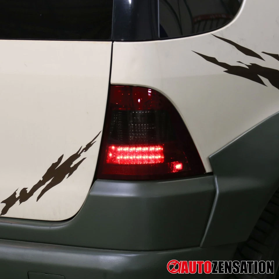 Fits 1998-2005 Benz W163 ML-Class Red Smoke LED Tail Lights Rear Brake Lamps - Image 2 of 4