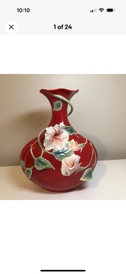 Franz Island Beauty Hibiscus Flower Porcelain Vase FZ0098