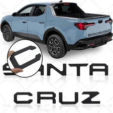 Matte Black Rear Tailgate Insert Letter Emblem For 2022+ Santa Cruz 3D Letter US