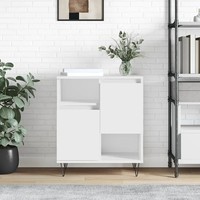 Sideboard Weiß Schmal 60X35X70 Cm Holzwerkstoff Kommode Wohnzimmer