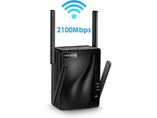 Rock Space 2100 Mbps WiFi Repeater RSD0617 WiFi Range Extender Black