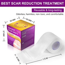 Share 1 Roll Invisible Silicone Scar Sheets ,...