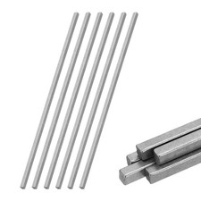 6Pcs 3/16"x3/16"x6" 45 Cold-Drawn Square Steel Key Stock Rod 