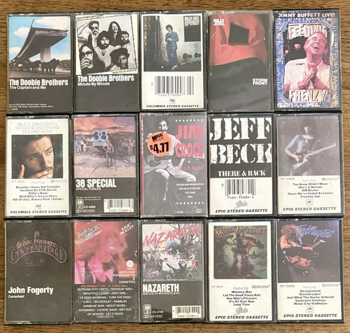 Lot Of 15 Classic Rock Cassettes, Used, Nazareth, Molly Hatchet, Ted Nugent, Etc