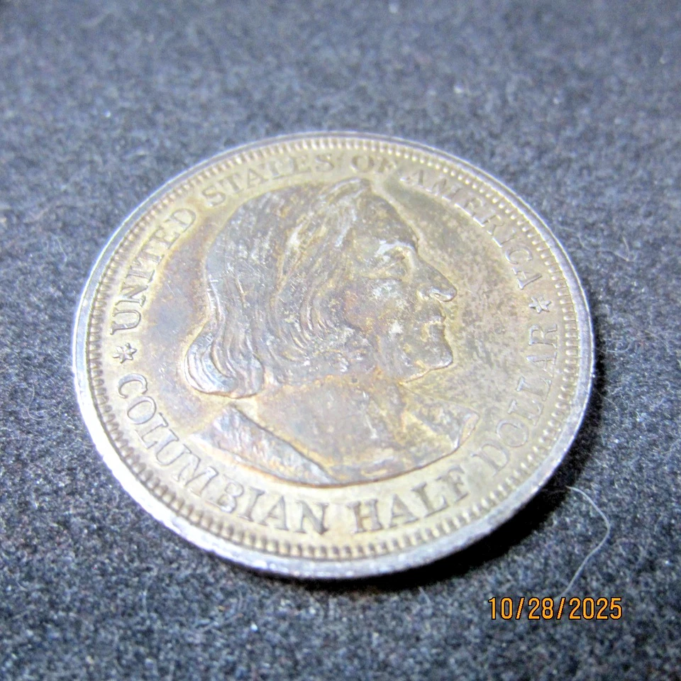 U.S. * Early Commem * 1892 Columbian Expo * 90% Silver * 50 Cent Coin * Stk A - Image 2 of 3