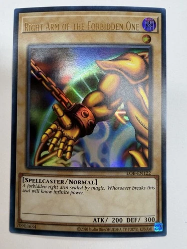Right Arm of the Forbidden One LOB-EN122 Legend of Blue Eyes White Dragon NM