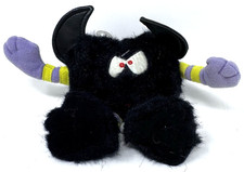 SILLY SLAMMERS BLACK HAIRY MONSTER PLUSH BEAN BAG TOY