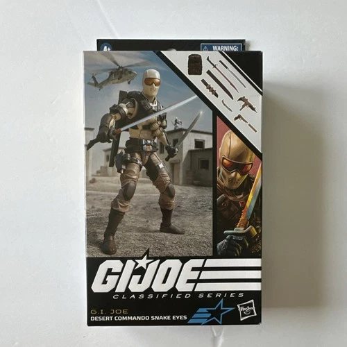 Hasbro G.I. Joe Classified Series Desert Commando Snake Eyes Action Figure w/ S…