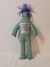 Dammit Doll Zig Zag Pattern Green Blue Stress Relief Plush 