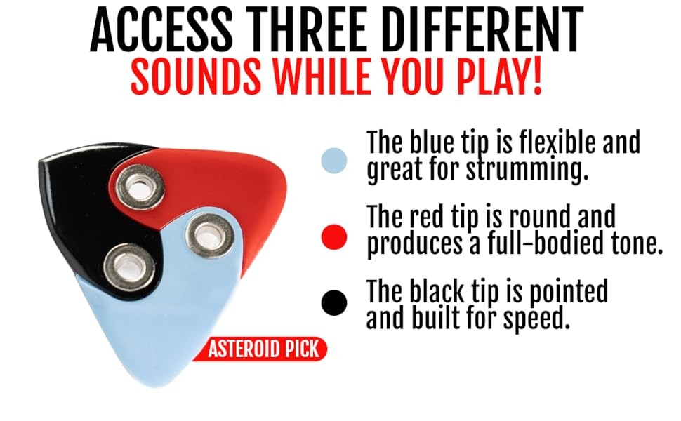 BLACK MOUNTAIN Asteroid Guitar Pick (2 Pack) | x4 Instrument Cables FAT TOAD