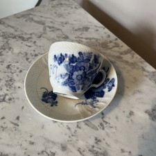 A Royal Copenhagen Blue Flower Curved Demitasse Cup And Saucer # 10- 1549