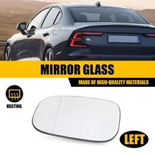 Mirror Glass Left Driver Side w/ Backing Plate Fit Volvo C30 C70 S40 S60 V50 V70