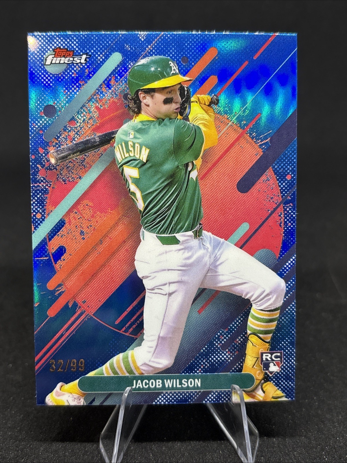2025 Topps Finest - Rare Blue Refractor #295 Jacob Wilson (RC) /99