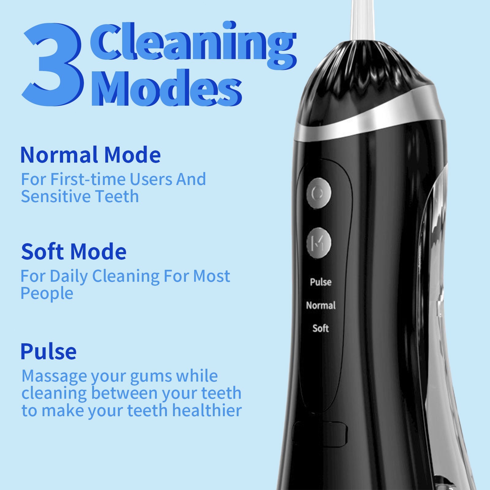 Ultrasonic Tooth Cleaner Kit Dental Plaque Calculus Stain Remover Teeth Cleaning