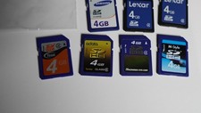 Share Lot of 10  Mixed 4GB SDHC Micro SD Cards 4GB SD Cards - Tested  Work