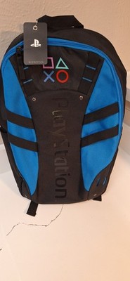 PlayStation Black/Blue Padded Backpack New with Tags