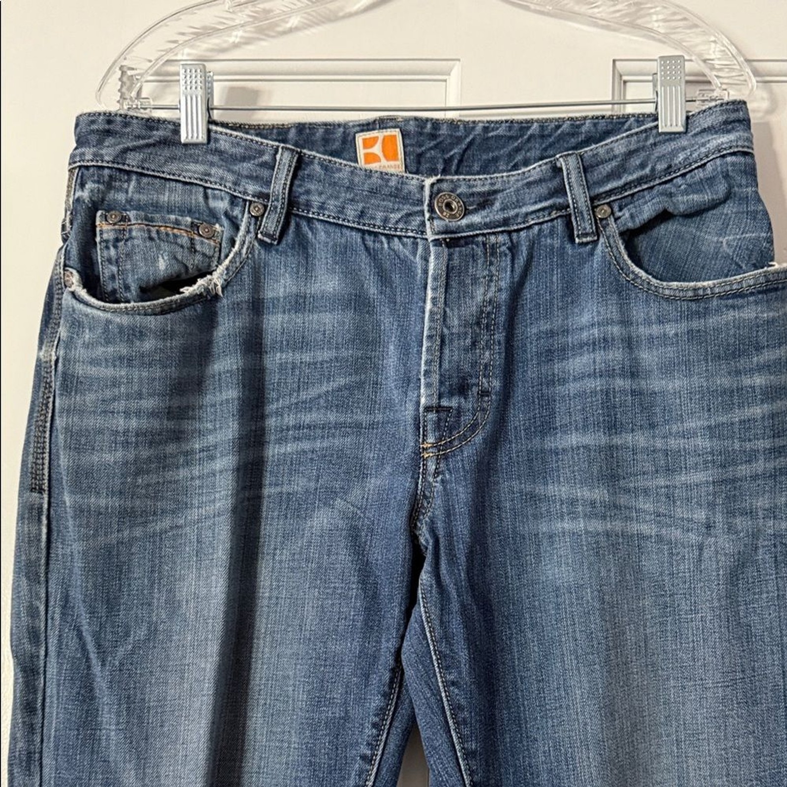 Boss Orange Hugo Boss Jeans Mens 36x34 Regular Fit Straight Leg Blue Denim Adult thumbnail 2