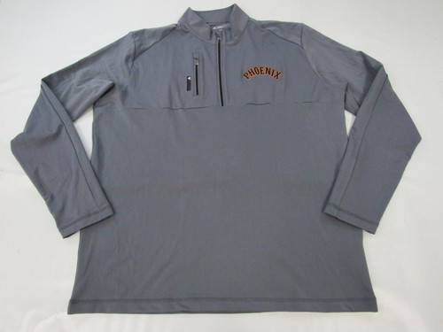 New Phoenix Suns Mens Size L Large Adidas Climalite Gray 1/4-Zip Pullover Jacket - Picture 1 of 4
