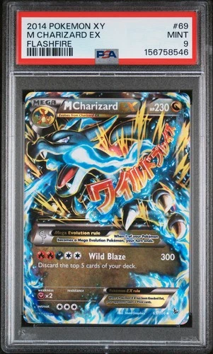 2014 POKEMON XY FLASHFIRE #69 M CHARIZARD EX PSA 9