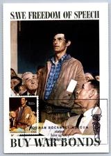 #2480a-d Norman Rockwell Four Freedoms Set of Four Maxi Cards w/Museum Cancel