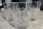 3 WATERFORD CRYSTAL COLLEEN OLD FASHIONED VINTAGE BAR GLASSES 13 oz &4 1/2 “Tall
