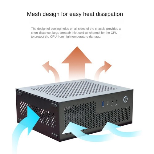 A09 HTPC-ComputergehäUse -ITX-Gaming-PC-GehäUse Desktop-GehäUse USB3.0 Typ-7128 - Bild 3 von 9
