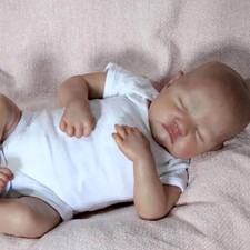 18 Inch Sleeping Cloth Vinyl Body Lifelike Realistic Baby Newborn Reborn Doll
