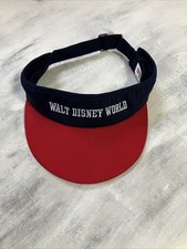 Vintage Walt Disney World Red and Blue Sun Visor - Goofy’s Hat Co Made in USA