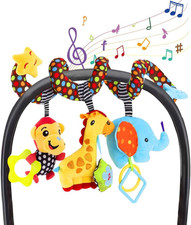Car Seat Toys, Stroller Toy Baby Spiral Hanging Toys for Sensory Exploration, 0-